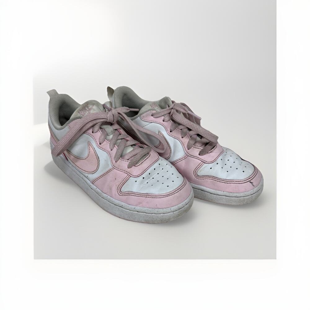 Nike Shoes Youth Girls Size 5.5Y Pink White Court Borough Low Recraft DV5456-105